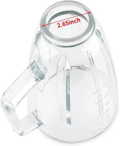 Miniatura 3 de Anbige Piezas de recambio Tarro redondo de vidrio con tapa, compatible con Hamilton Beach Blenders (6 tazas)