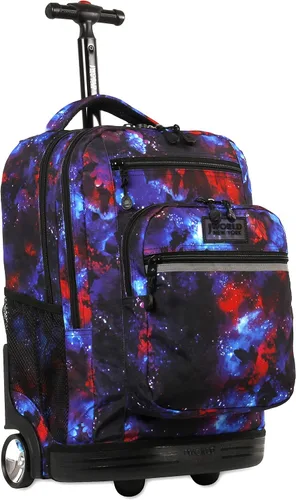 Miniatura 9 de J World Sundance Mochila Rodante para Laptop para Niñas y Niños. Mochila Escolar con Ruedas, Rombos negro, 20 pulgadas