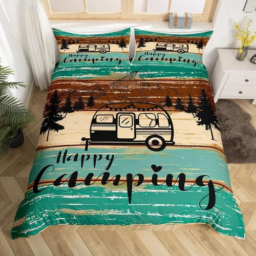 Miniatura 24 de Erosebridal Camper Bedding - Juego de ropa de cama de 2 piezas, estilo rústico de granja, juego de ropa de cama de campamento para adolescentes