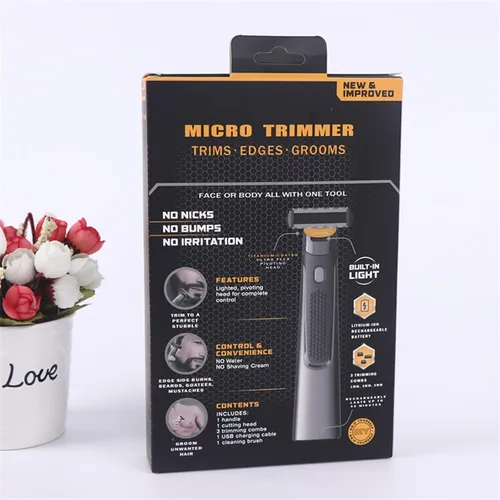 Miniatura 9 de Afeitadoras de papel de aluminio para hombre, afeitadora eléctrica híbrida y recortadora de barba para hombres con peine facial 4 en 1 y kit