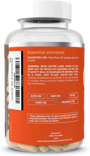 Miniatura 3 de Essential Elements Glucosamina Condroitina MSM Boswellia Serrata Suplemento de ácido hialurónico para apoyo articular Suplemento antioxidante
