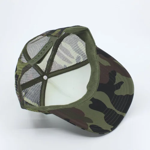 Miniatura 4 de The Vintage Year High Crown Foam Mesh Camouflage Oak Leaves Captain Trucker Hat Baseball Cap