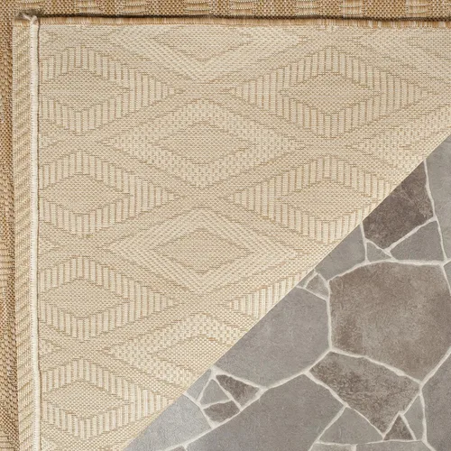 Miniatura 7 de SAFAVIEH Alfombra lavable para exteriores, colección Patio de 2.3 x 18 pies, natural y natural, no desprende pelusa y fácil de limpiar, ideal