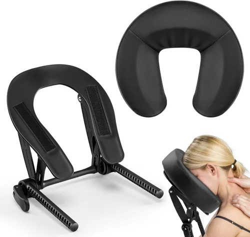 Massage headrest for Bed with Storage Bag Mattress Top Massage Kit | Adjustable Massage Face Cradle at Home for Massage SPA Foldable & Portable Face