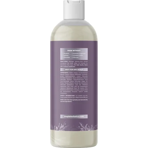 Miniatura 10 de Champú Sage anticaspa con argán, jojoba y spikenard orgánico, 100% natural, sin sulfatos, tratamiento para hombres y mujeres, fórmula antiséptica