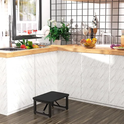 Miniatura 8 de YAKANJ Taburete Escalón, Taburete Escalón de Madera Resistente para Adultos Niños Pequeños, Taburete de Pie Resistente y Estable para Cocina Baño