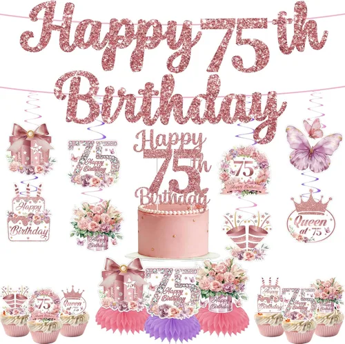 Miniatura 21 de 35 decoraciones de cumpleaños con texto en inglés "Isn't She Onederful", decoraciones de primer cumpleaños para niñas, fácil instalación, incluye