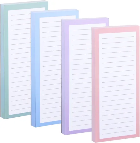 Miniatura 8 de 4 paquetes de blocs de notas magnéticos para nevera, gran almohadilla magnética para lista de comestibles para nevera, diseño completo con parte