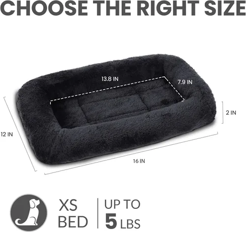 Miniatura 6 de Patas Lague Cama Bolster para Perros Extra Pequeños 16''x12'', Cama Sofá de Espuma Suave y Cálida para Mascotas, Alfombrilla para Jaula de Mascotas