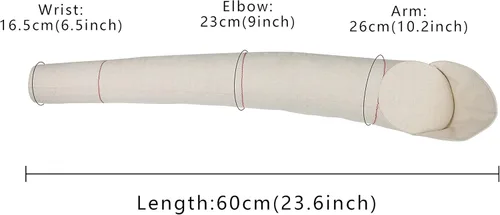 Miniatura 2 de 1:1 - Forma de vestido femenino para adultos, brazos suaves para costura, maniquí de sastre totalmente fijable, brazos drapeados de algodón, brazos