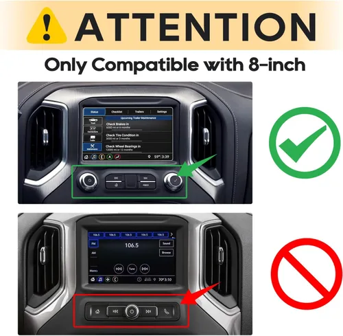 Miniatura 3 de LFOTPP GMC Sierra 1500 2500HD 3500HD 8 pulgadas IntelliLink 2016-2017 Protector de pantalla de navegación para automóvil, [9H] Protector de pantalla