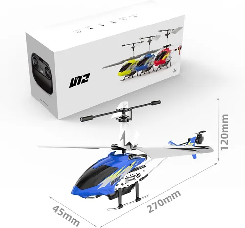 Miniatura 7 de Cheerwing Helicóptero de control remoto U12 con retención de altitud, mini helicóptero RC para adultos y niños, una tecla de despegue/aterrizaje y 2