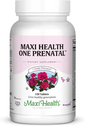 Maxi Health Vitaminas prenatales para mujeres – Vitaminas prenatales diarias con hierro, folato, colina, vitamina D3 y nutrientes esenciales –
