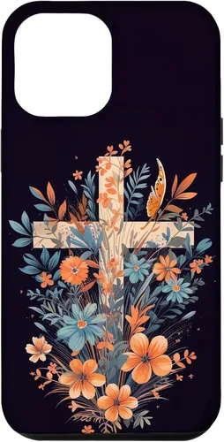 Miniatura 26 de Boho Floral Christian Cross Jesus God Wild Flower Women Case for iPhone 16