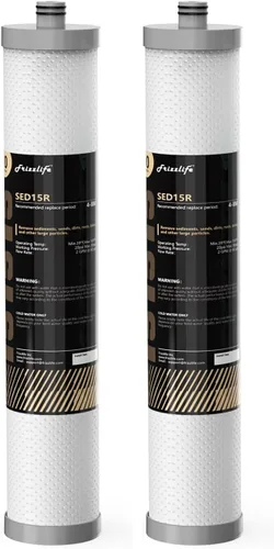 Miniatura 5 de Frizzlife SED15R - Cartucho de filtro de repuesto (1ª etapa) para filtros de agua debajo del fregadero DW15, TW15, DW15F, TW15F