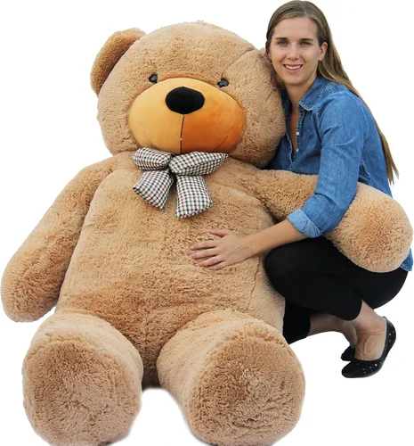 Miniatura 2 de Joyfay oso de peluche gigante de 78 pulgadas (6.5 pies) súper grande, oso de peluche de peluche suave, regalo grande de San Valentín (marrón)