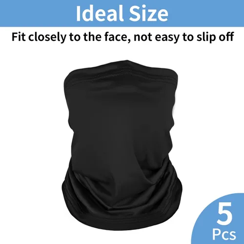 Miniatura 3 de 5 Pack Neck Gaiter Face Cover for UV Sun Protection, Dustproof Breathable Cooling Gator for Men Women Outdoor Sports