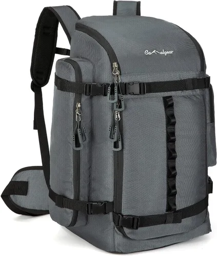 Miniatura 10 de Bolsa para Botas de Esquí de 65L, Bolsa de Viaje Grande Tipo Duffel, Mochila para Botas de Esquí de 1680D Nylon Impermeable y Acolchada