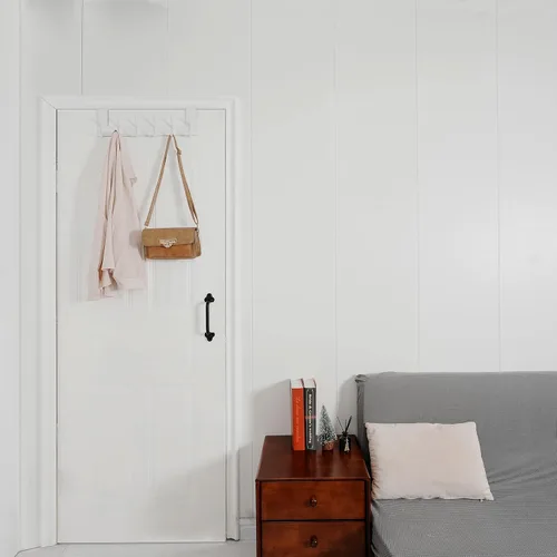 Miniatura 8 de WEBI - Perchero de 6 ganchos para abrigos, para colgar sobre la puerta, ideal para colgar toallas, ropa y abrigos en la puerta del baño Blanco