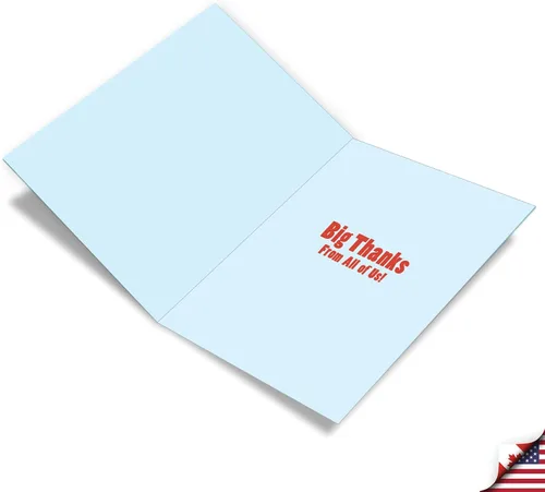 Miniatura 2 de NobleWorks - Tarjeta de felicitación de agradecimiento divertida jumbo de nosotros de 8.5 x 11 pulgadas con sobre (paquete de 1) gran gran
