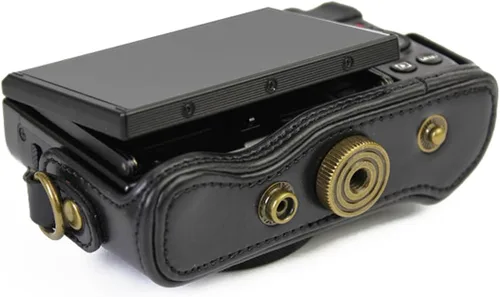 Miniatura 3 de TUYUNG - Funda de cuero vintage para cámara réflex digital Canon Powershot G7X, G7X Mark II - negro