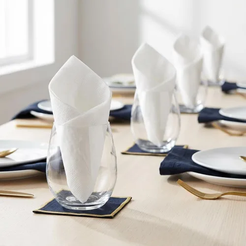 Miniatura 8 de Servilletas desechables blancas para bebidas – 1000 servilletas de cóctel, servilletas de papel absorbentes, a granel para fiestas, bares, catering