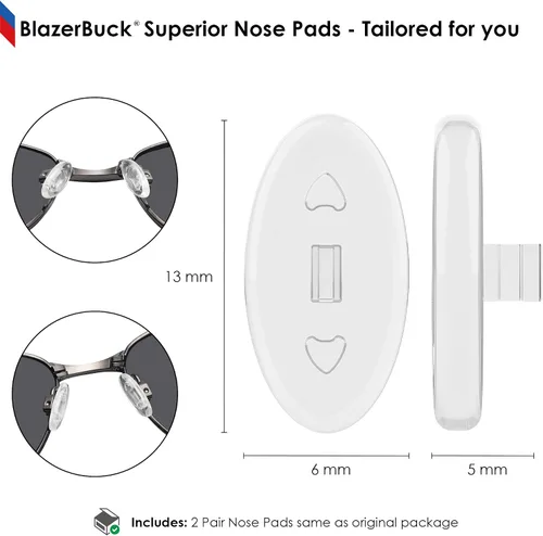 Miniatura 2 de BLAZERBUCK Pieza de nariz de repuesto para Oakley Plaintiff OO4057 Gafas de sol Plaintiff Squared OO4063