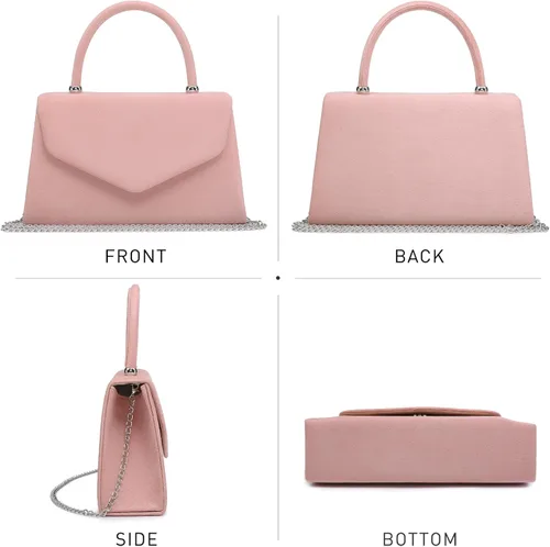 Miniatura 26 de Dasein Bolso de noche para mujer, embragues de fiesta, bolsos de boda, cóctel, baile de graduación, bolsos con purpurina esmerilada