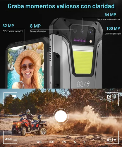 Miniatura 6 de 8849 Tank 2 Pro Smartphone Resistente Desbloqueado, 24+512GB/1TB Android 14 Teléfono Celular Resistente con Proyector, 6.79’’ 4G Teléfonos Móviles