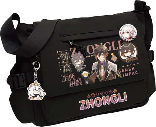 Miniatura 11 de Game Handbag Crossbody Bag, Cute Single Shoulder Bag, Adult 3D Print Anime Backpack Black-2