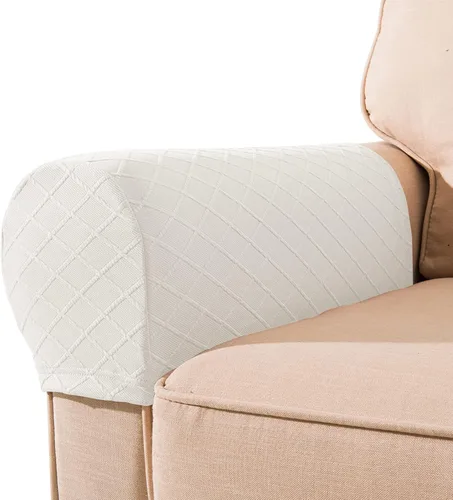 Miniatura 14 de Fundas para reposabrazos de sofá, paquete de 2 fundas elásticas para sillón, protector de reposabrazos de muebles para sofá, silla, sillón Gris