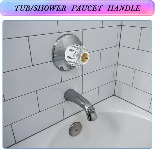 Miniatura 7 de Dreyoo Paquete de 1 manija de grifo compatible con Delta Faucet RP2391, kit de manija de perilla transparente con orificio de desplazamiento