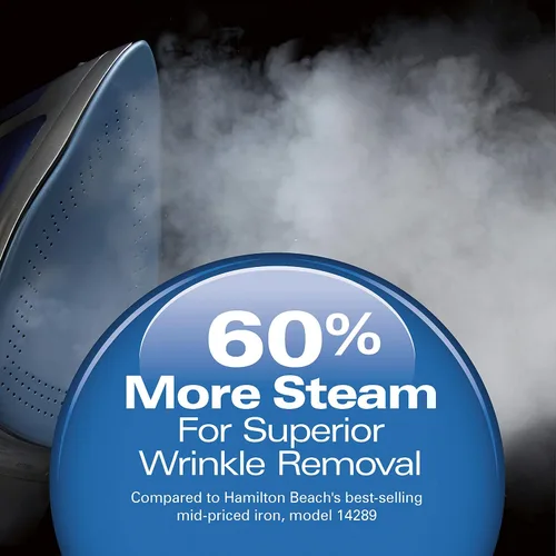 Miniatura 3 de Hamilton Beach Plancha de vapor y vaporizador vertical para ropa con suela de Durathon resistente a los arañazos, cable retráctil de 8 pies, apagado
