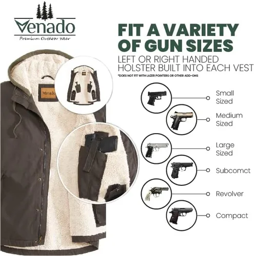 Miniatura 4 de Venado Yukon Trail - Chaleco de transporte oculto con capucha para hombre