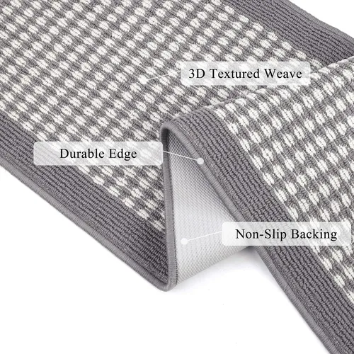 Miniatura 4 de Ileading Alfombra de pasillo para cuarto de servicio de 50,8 cm x 150,8 cm, alfombrillas absorbentes de agua para piso de cocina, alfombras