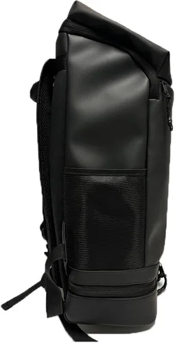 Miniatura 5 de Mochila de gimnasio para hombres y mujeres, bolsa de viaje con compartimento grande para zapatos y soporte para botellas, mochila impermeable, Negro