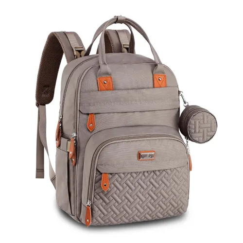 Miniatura 37 de BabbleRoo - Mochila para pañales - Bolso de viaje con artículos esenciales para bebés - Mochila multifuncional resistente al agua, bolso de viaje