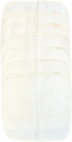 Miniatura 3 de Gina's Soft Cloth Shop Toallitas lavables de franela orgánica de 1 capa, 8 x 8 pulgadas, paquete de 10 unidades cosidas con hilo de algodón a juego