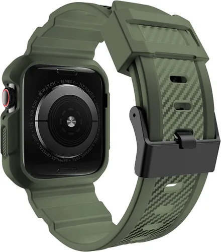 Miniatura 2 de OROBAY Correa resistente compatible con Apple Watch Band de 1.614 pulgadas, 1.575 pulgadas, 1.496 pulgadas con funda, correa a prueba de golpes