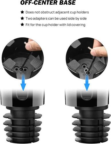 Miniatura 4 de JoyTutus - Expansor de portavasos para coche, bandeja fijable para tazas de automóvil con rotación de 360°, soporte grande para tazas que adapta