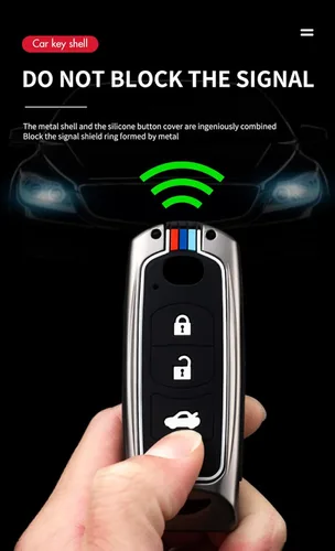 Miniatura 3 de SANRILY Funda luminosa de silicona y aleación de zinc para llavero Mazda 3, 6, CX3, CX5, CX7, CX9, con llavero, color negro