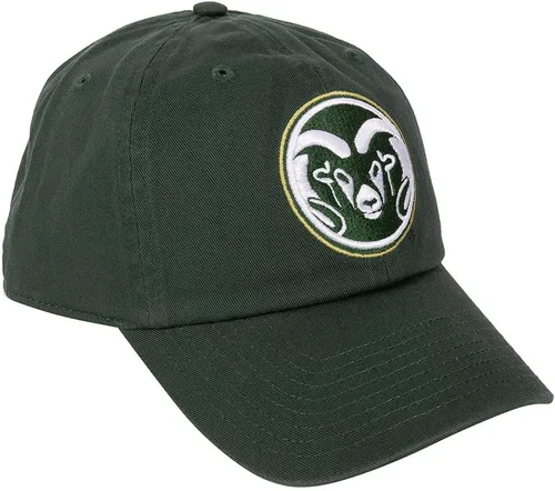 Desert Cactus Gorra de béisbol de la Universidad Estatal de Colorado Rams CSU con ala bordada, correa de tela ajustable para adultos (estilo A) verde