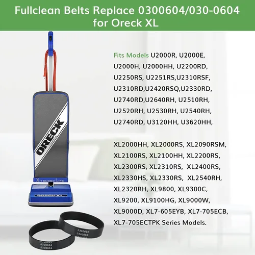 Miniatura 2 de Fullclean Correas de repuesto para aspiradora vertical Oreck XL 0300604, paquete de 8