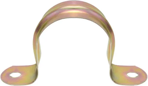 Miniatura 4 de uxcell Correa de tubo rígida de 1-1/2 pulgadas, correas de tubo de 2 agujeros, abrazadera de clip de tubo de tensión de hierro, 30 piezas