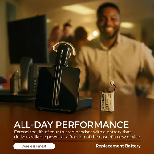 Miniatura 3 de Batería de repuesto para auriculares inalámbricos Plantronics CS540 C054 para 86180-01, PL-86180-01 y 84479-01, batería recargable de polímero