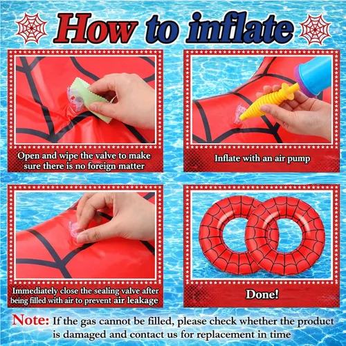 Miniatura 5 de Flotador de piscina con bandera de Estados Unidos de 36 pulgadas, anillo inflable para piscina, flotador patriótico redondo para playa, lago