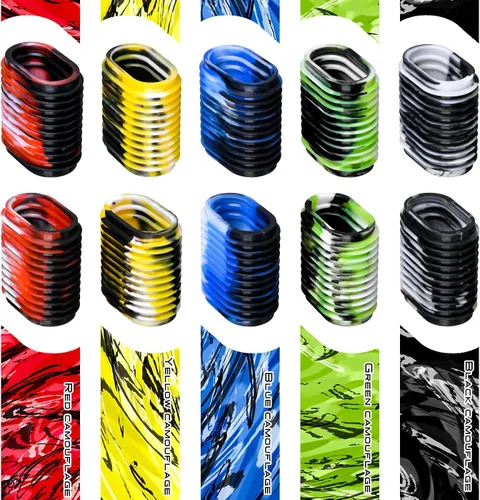 Miniatura 4 de LEO 10 piezas de goma para carrete de pesca, funda antideslizante para perilla de cebo de cebo 5 pares en paquete de 5 colores (5 colores mezclados)
