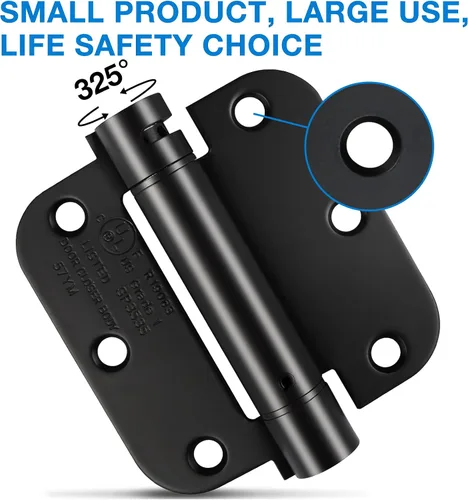 Miniatura 5 de Bisagras de puerta de cierre automático de 3.5 pulgadas, bisagra de puerta de resorte de 3.5 pulgadas, bisagra de cierre automático de puerta