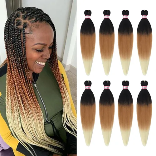 Miniatura 29 de Extensiones de cabello para trenzar preestiradas, color negro, 12 pulgadas, 8 paquetes de cabello natural para trenzar, fácil trenza, ajuste de agua