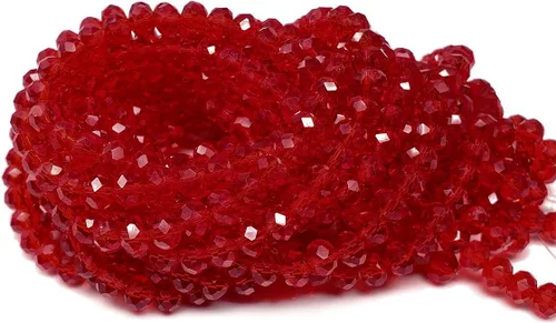 Miniatura 50 de Cuentas de vidrio Rondelle de 0.079 in para hacer joyas, cuentas espaciadoras de Briolette Crytal facetadas para pulseras, collares, aretes